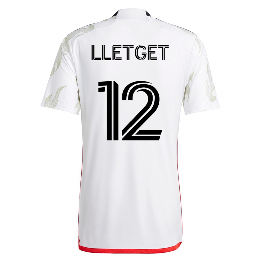 Kids Football Sebastian Lletget #12 White Away Jersey 2023/24 T-Shirt