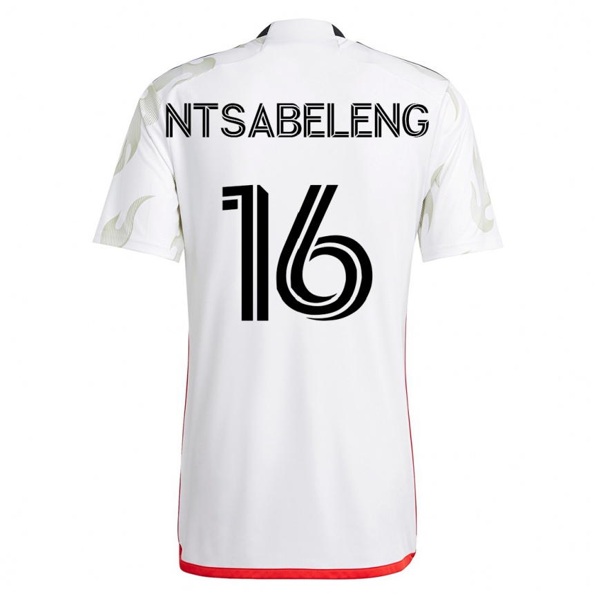 Kids Football Tsiki Ntsabeleng #16 White Away Jersey 2023/24 T-Shirt