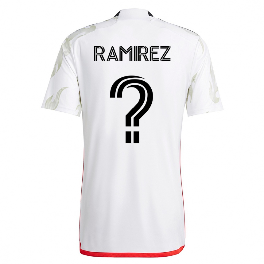 Kids Football Anthony Ramirez #0 White Away Jersey 2023/24 T-Shirt
