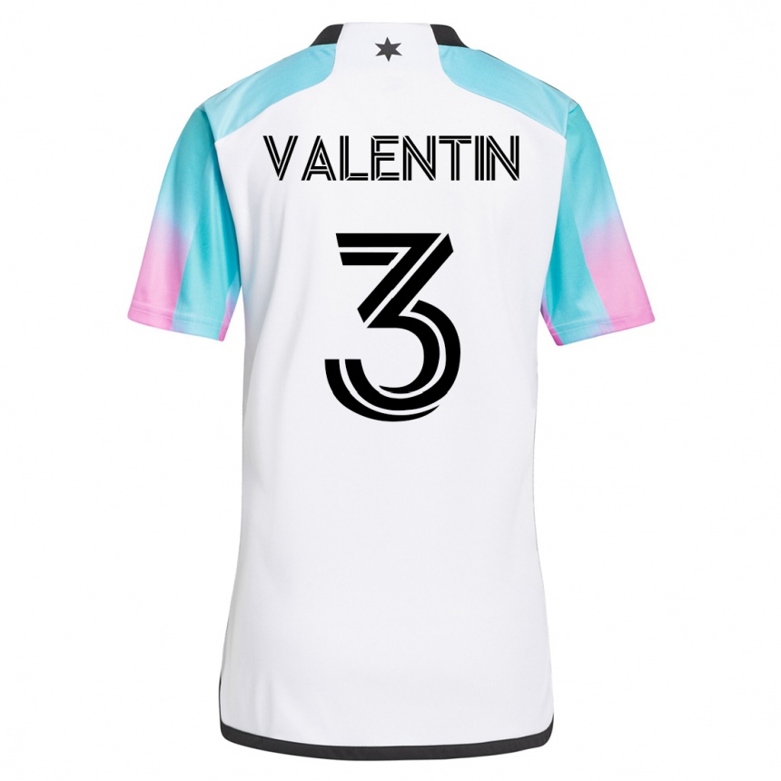 Kids Football Zarek Valentin #3 White Away Jersey 2023/24 T-Shirt