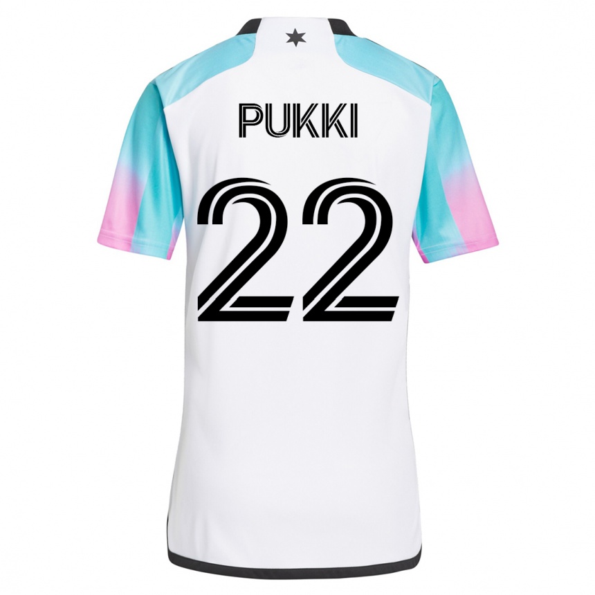 Kids Football Teemu Pukki #22 White Away Jersey 2023/24 T-Shirt