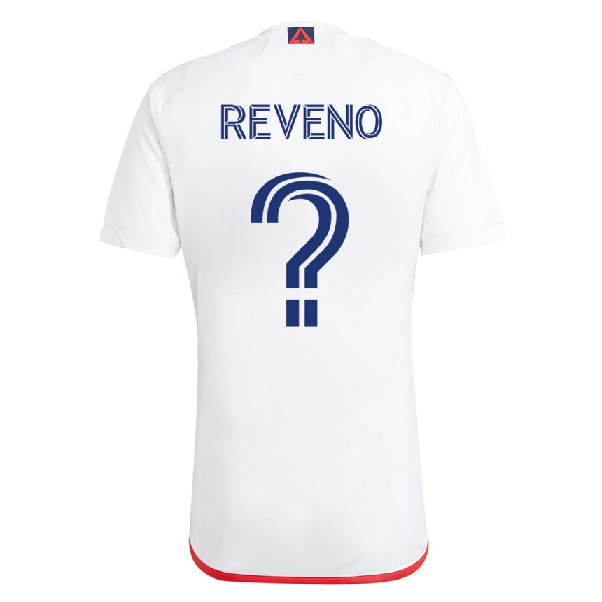 Kids Football Ben Reveno #0 White Red Away Jersey 2023/24 T-Shirt