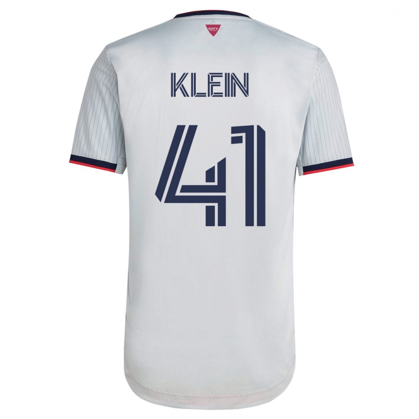 Kids Football Johnny Klein #41 White Away Jersey 2023/24 T-Shirt