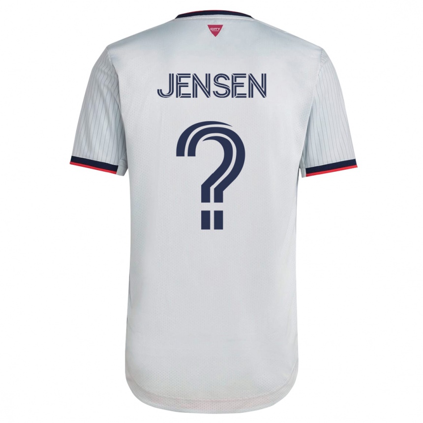Kids Football Isak Jensen #0 White Away Jersey 2023/24 T-Shirt