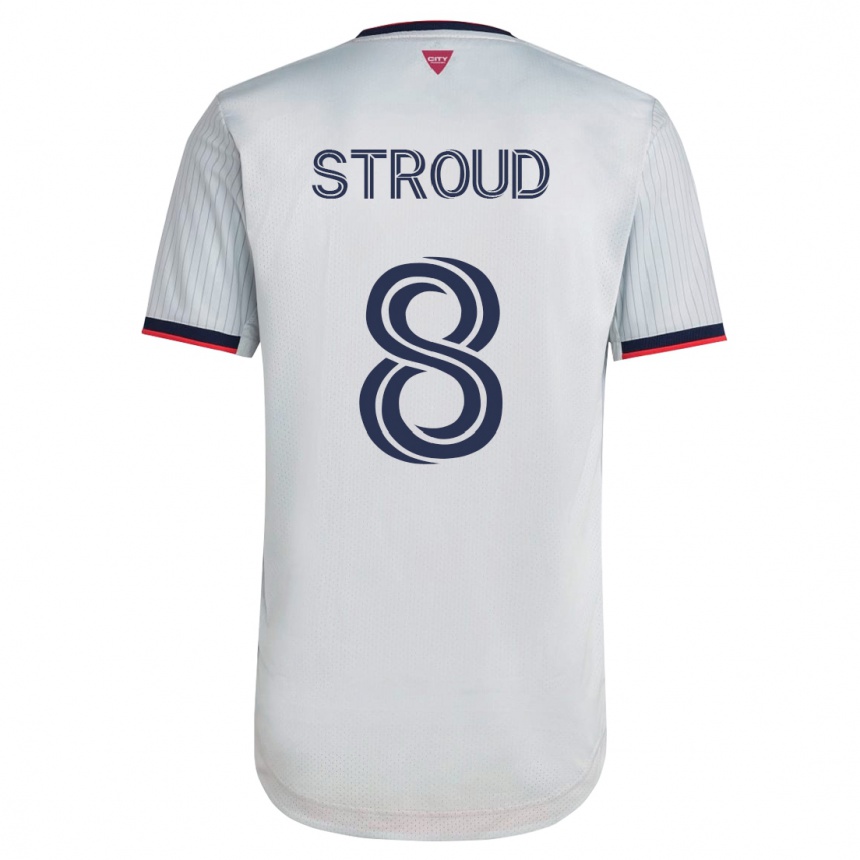 Kids Football Jared Stroud #8 White Away Jersey 2023/24 T-Shirt