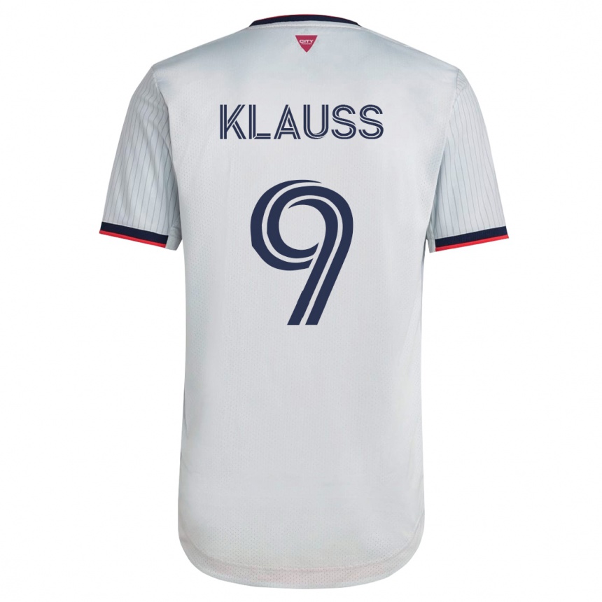 Kids Football João Klauss #9 White Away Jersey 2023/24 T-Shirt