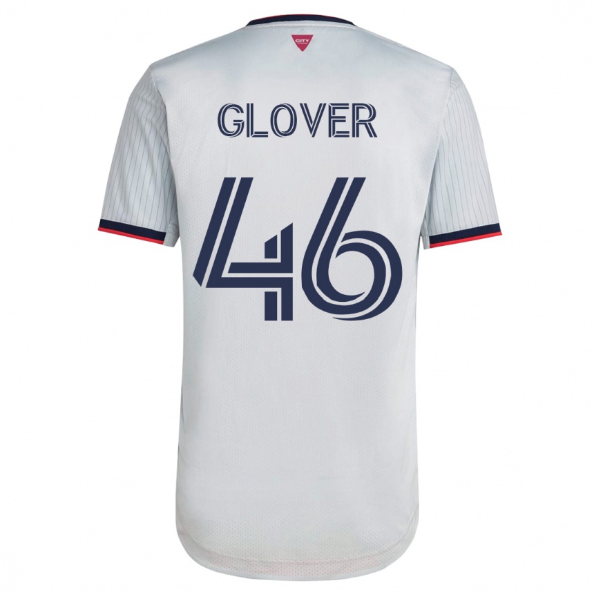 Kids Football Caden Glover #46 White Away Jersey 2023/24 T-Shirt