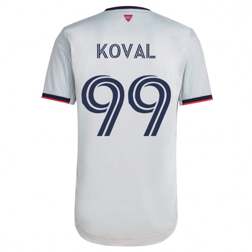 Kids Football Stanislav Koval #99 White Away Jersey 2023/24 T-Shirt