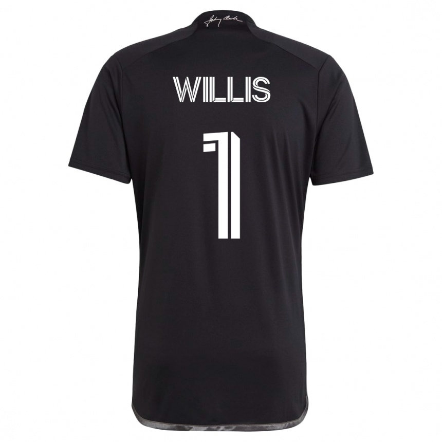 Kids Football Joe Willis #1 Black Away Jersey 2023/24 T-Shirt