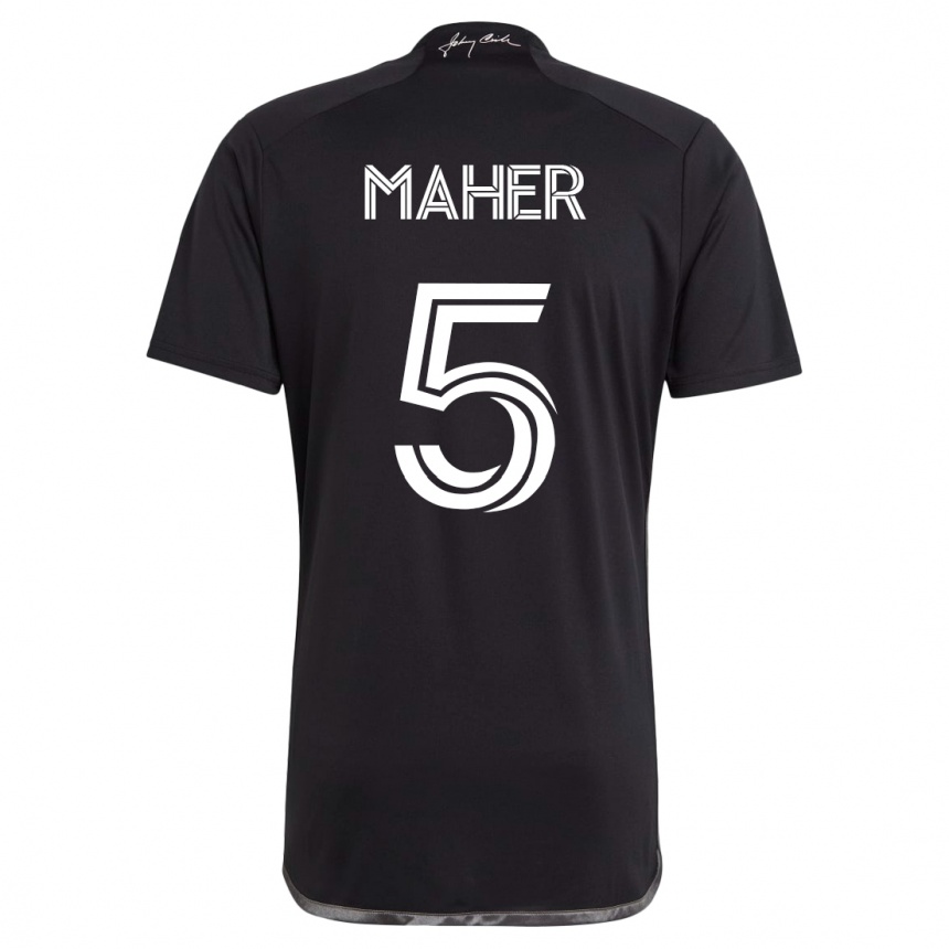 Kids Football Jack Maher #5 Black Away Jersey 2023/24 T-Shirt