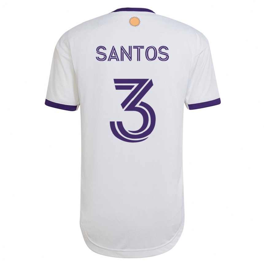 Kids Football Rafael Santos #3 White Away Jersey 2023/24 T-Shirt