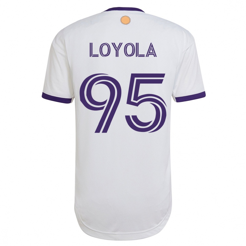 Kids Football Favian Loyola #95 White Away Jersey 2023/24 T-Shirt