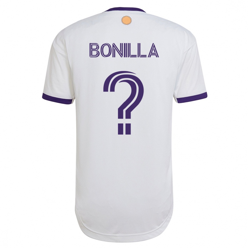 Kids Football Jarell Bonilla #0 White Away Jersey 2023/24 T-Shirt
