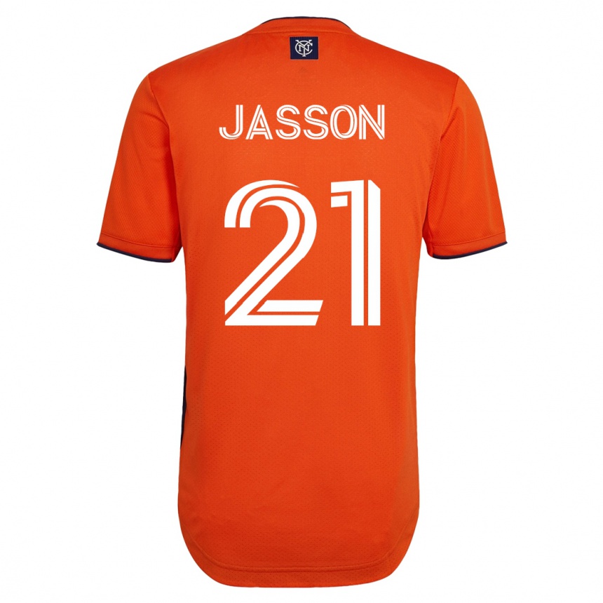 Kids Football Andres Jasson #21 Black Away Jersey 2023/24 T-Shirt