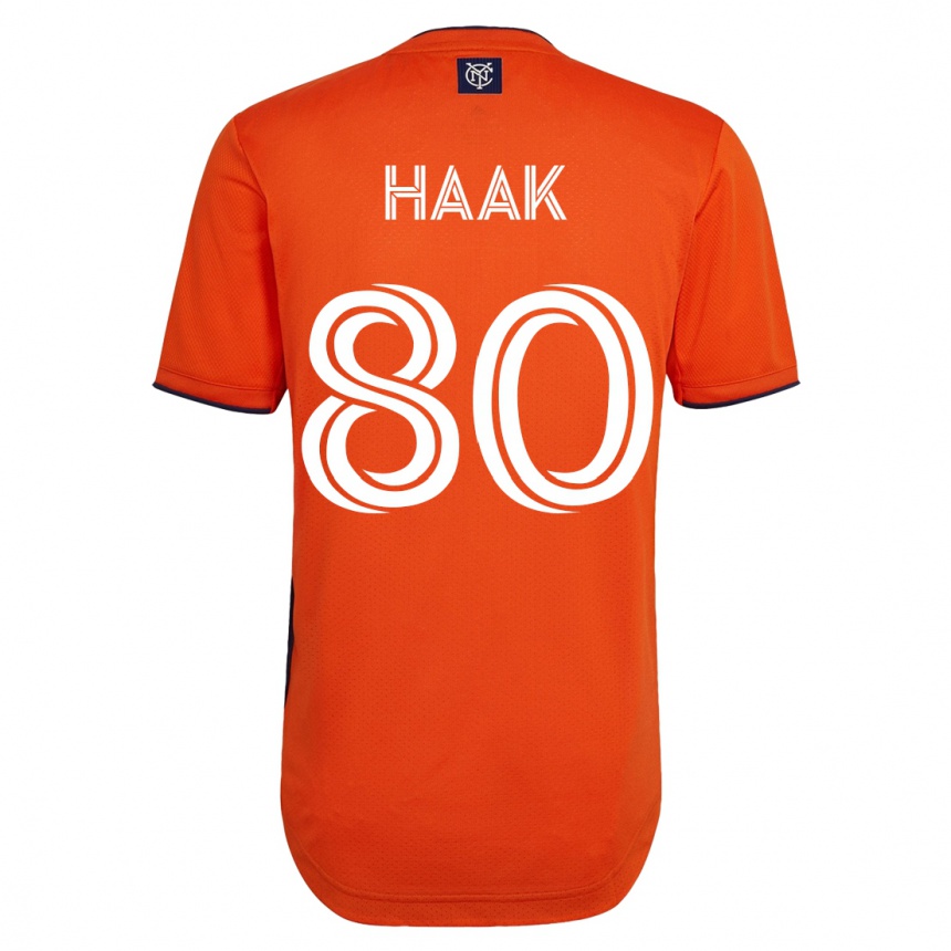 Kids Football Justin Haak #80 Black Away Jersey 2023/24 T-Shirt