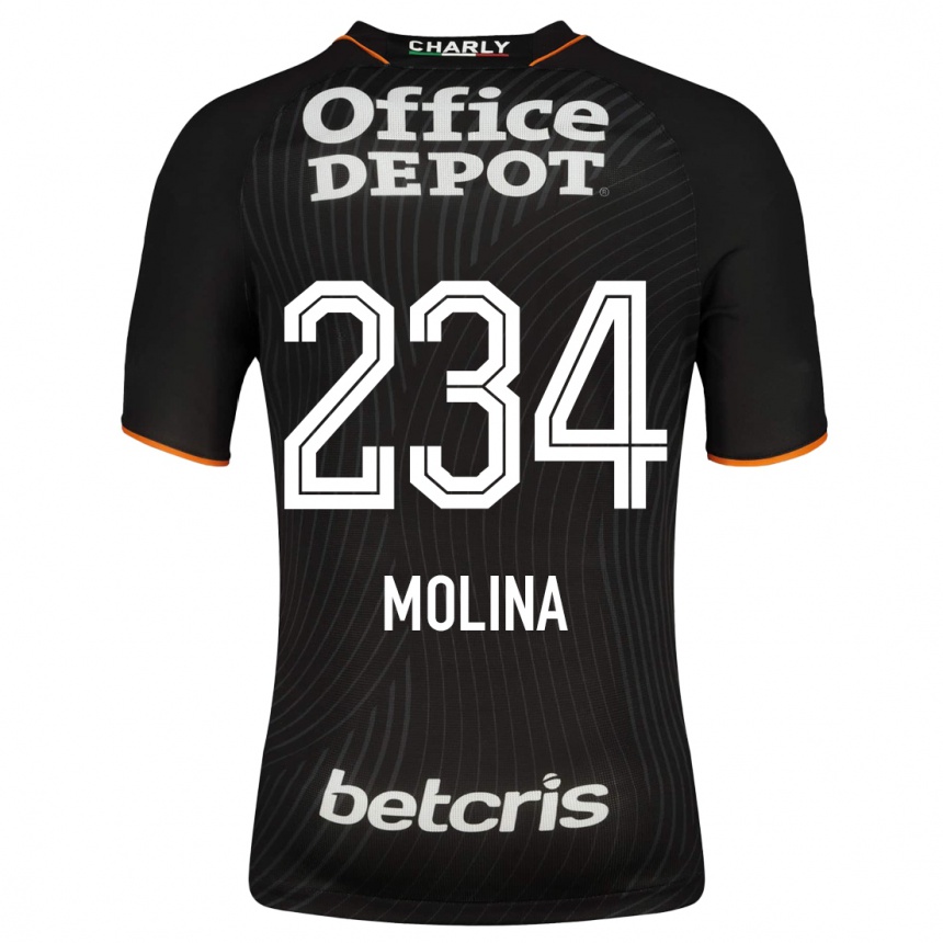 Kids Football Yoshimar Molina #234 Black Away Jersey 2023/24 T-Shirt