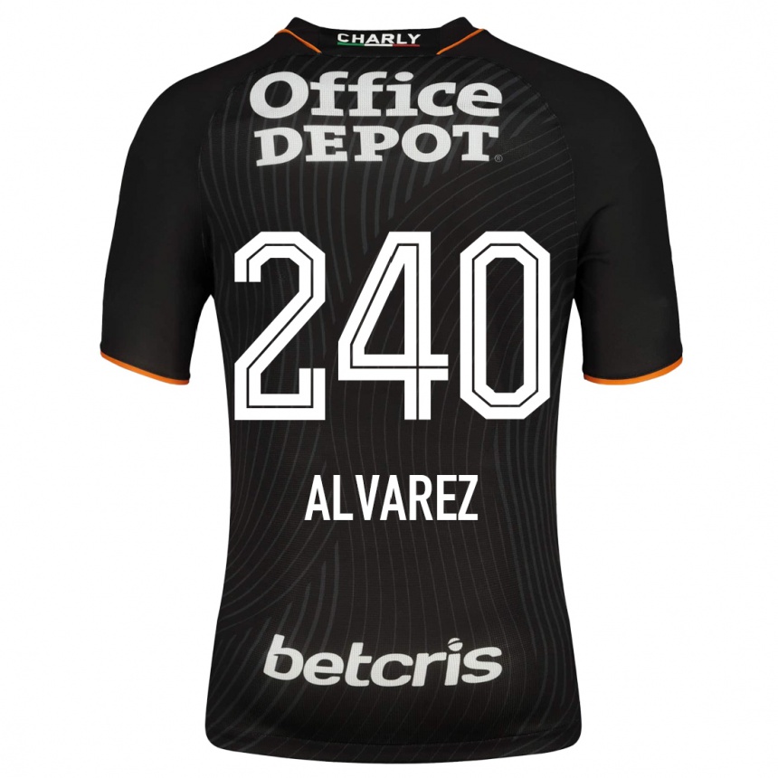 Kids Football Gael Álvarez #240 Black Away Jersey 2023/24 T-Shirt