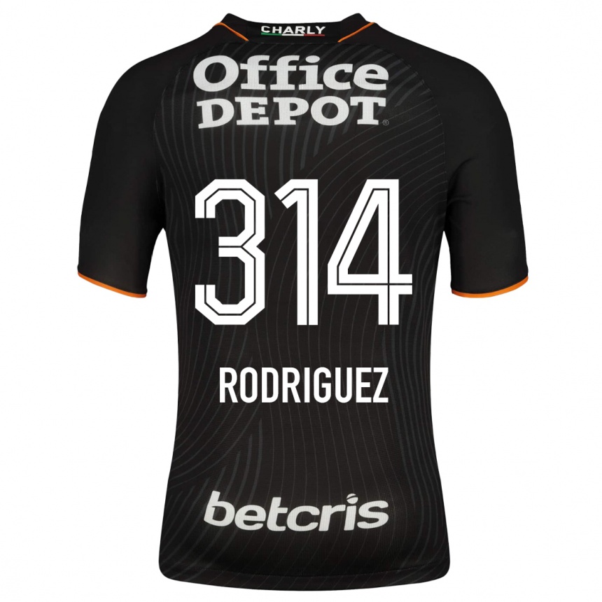 Kids Football Alan Rodríguez #314 Black Away Jersey 2023/24 T-Shirt
