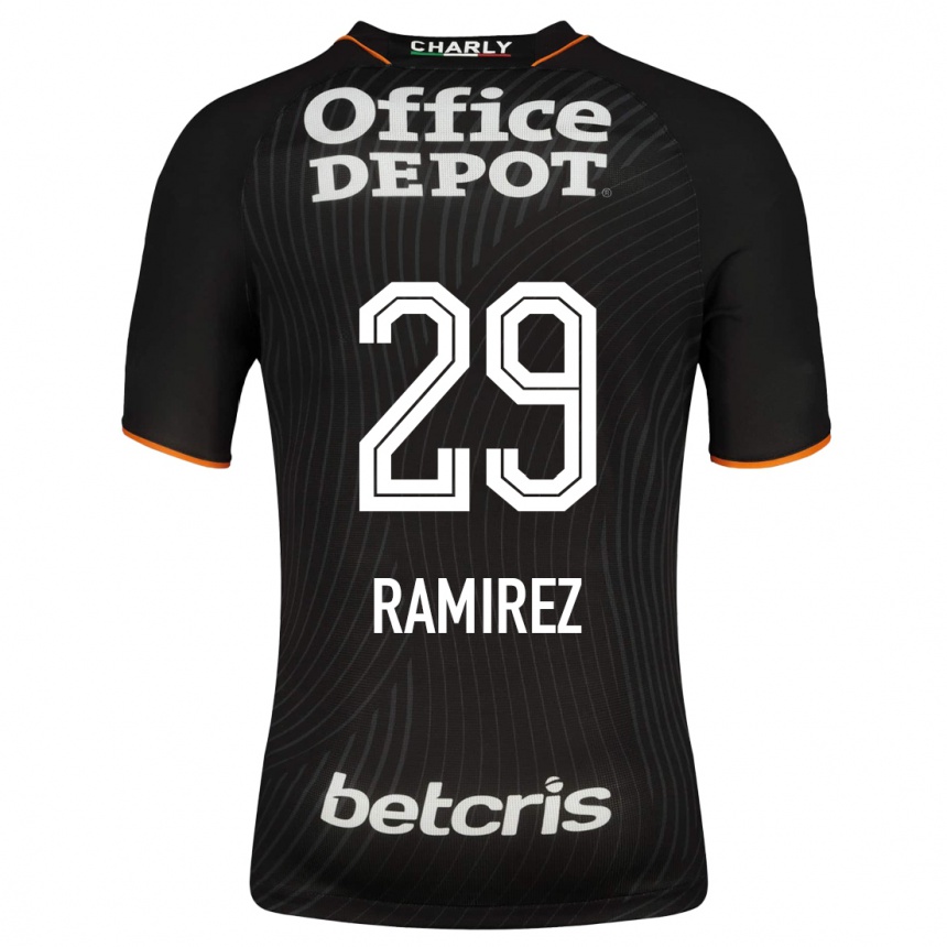 Kids Football Elliana Ramirez #29 Black Away Jersey 2023/24 T-Shirt