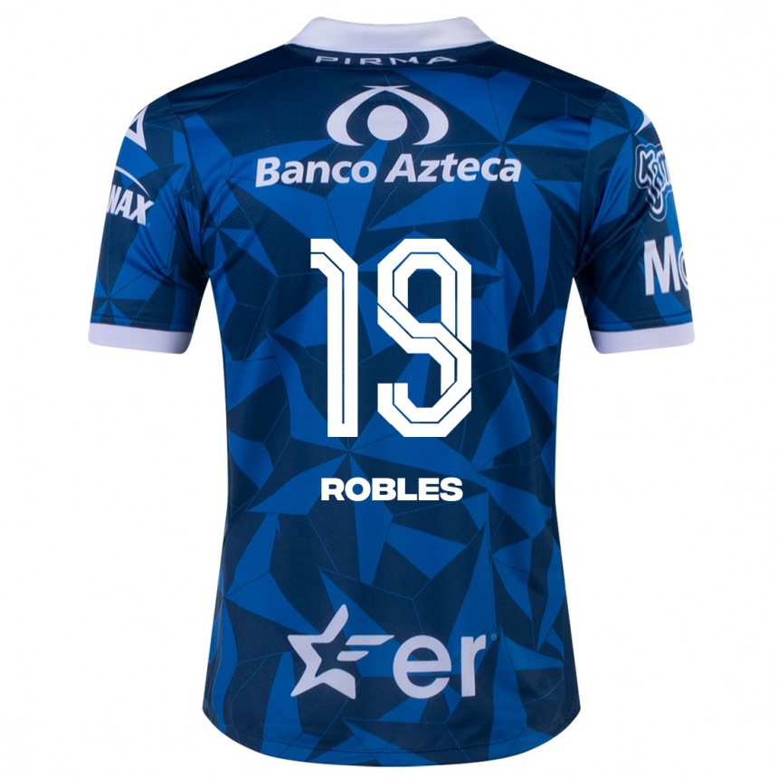 Kids Football Ángel Robles #19 Blue Away Jersey 2023/24 T-Shirt