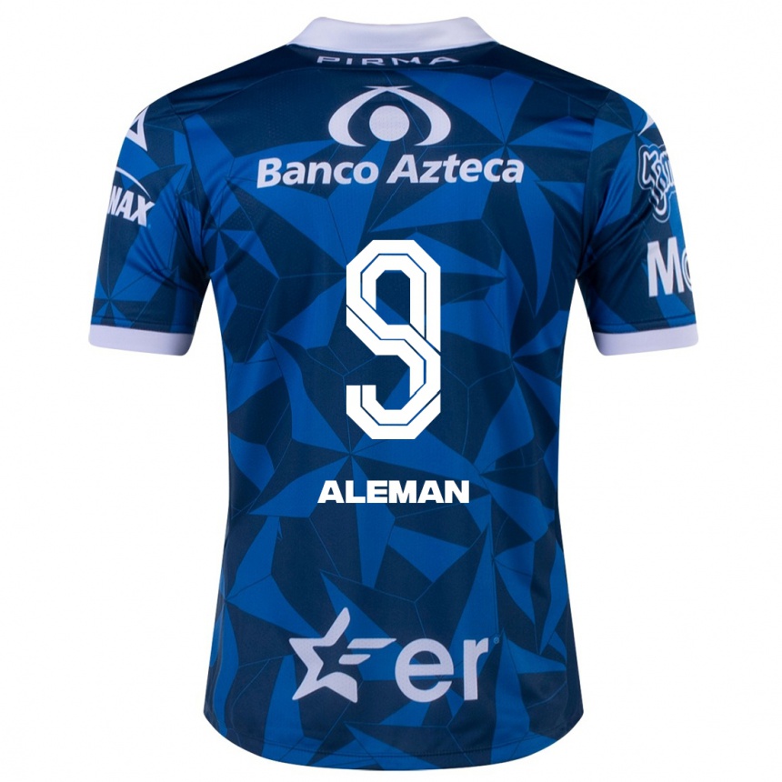 Kids Football Nelly Alemán #9 Blue Away Jersey 2023/24 T-Shirt