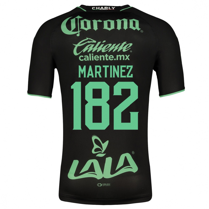 Kids Football Diego Martínez #182 Black Away Jersey 2023/24 T-Shirt
