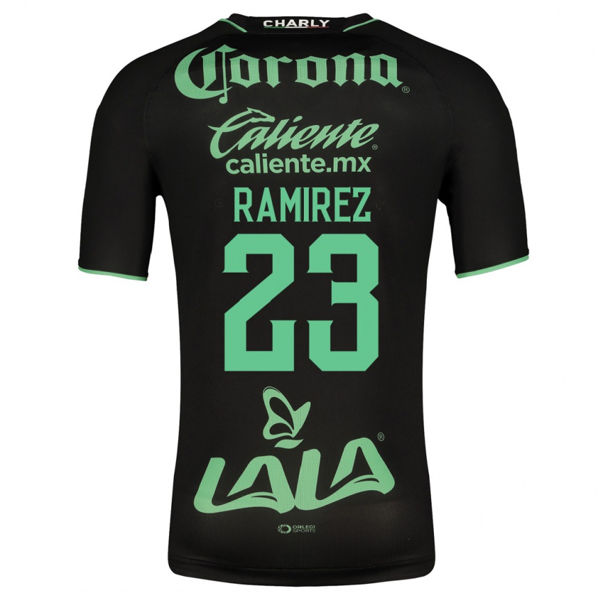 Kids Football Alexxandra Ramírez #23 Black Away Jersey 2023/24 T-Shirt