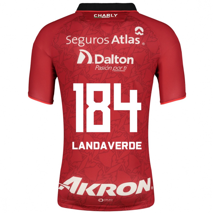 Kids Football Antero Landaverde #184 Red Away Jersey 2023/24 T-Shirt