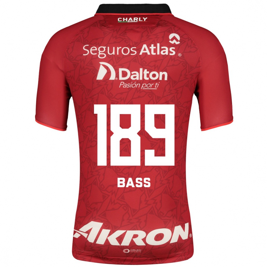 Kids Football Abraham Bass #189 Red Away Jersey 2023/24 T-Shirt