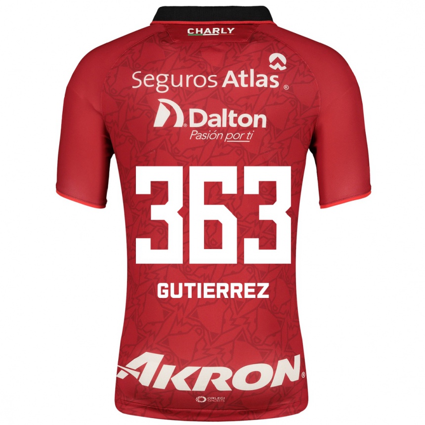 Kids Football Orlando Gutiérrez #363 Red Away Jersey 2023/24 T-Shirt