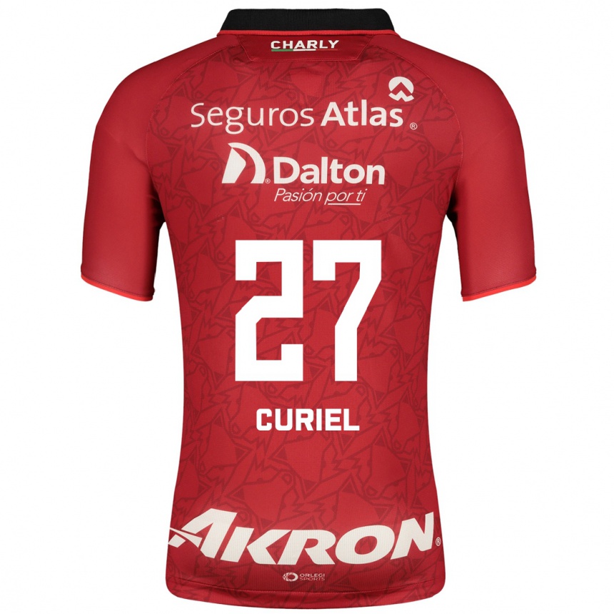 Kids Football Alexa Curiel #27 Red Away Jersey 2023/24 T-Shirt
