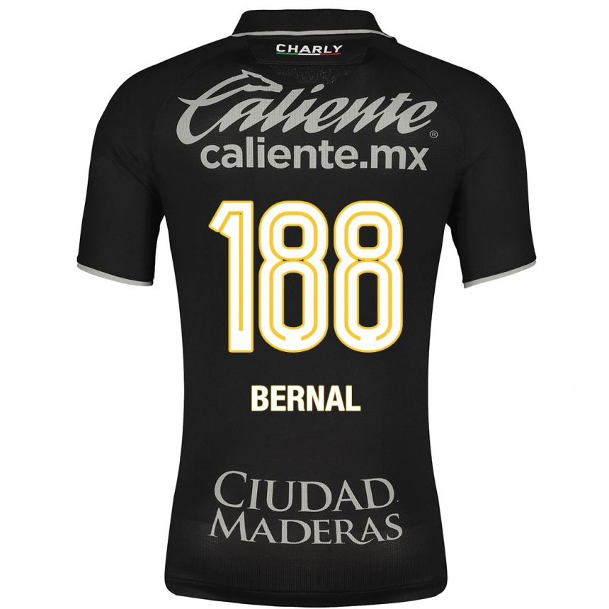 Kids Football Juan Bernal #188 Black Away Jersey 2023/24 T-Shirt