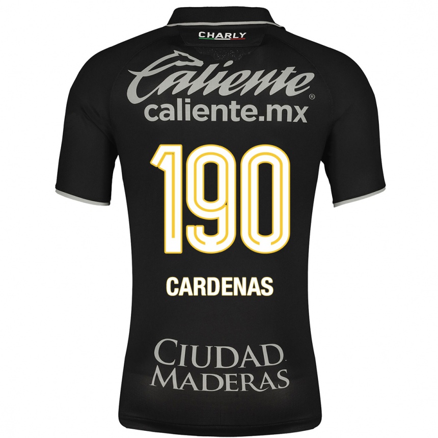 Kids Football Emilio Cárdenas #190 Black Away Jersey 2023/24 T-Shirt