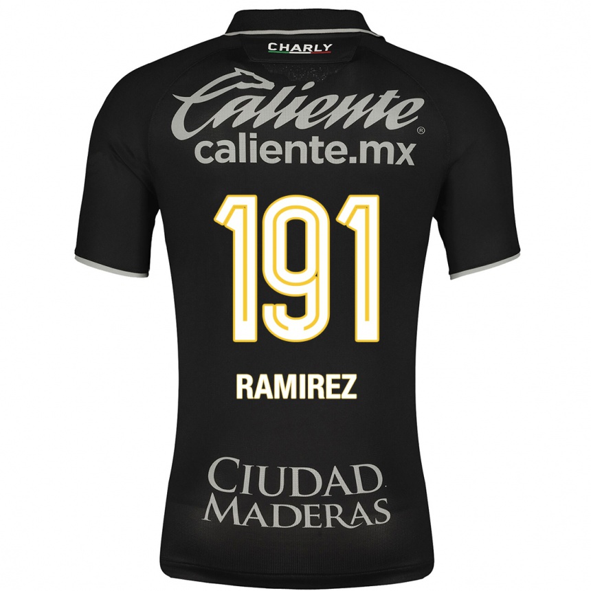 Kids Football Ian Ramírez #191 Black Away Jersey 2023/24 T-Shirt