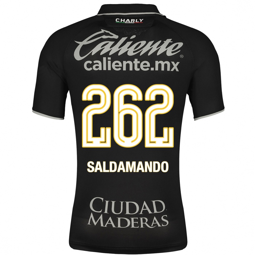 Kids Football José Saldamando #262 Black Away Jersey 2023/24 T-Shirt