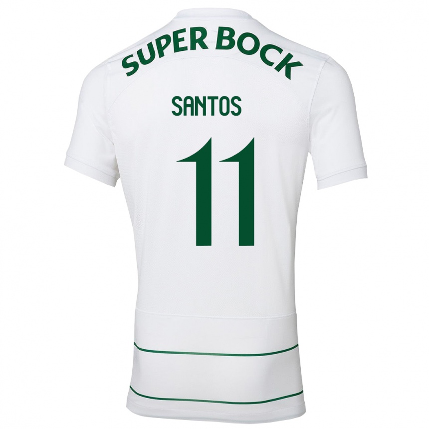 Kids Football Nuno Santos #11 White Away Jersey 2023/24 T-Shirt