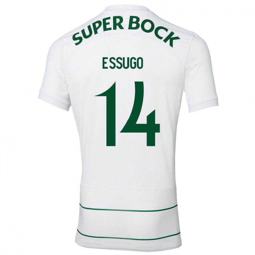 Kids Football Dário Essugo #14 White Away Jersey 2023/24 T-Shirt