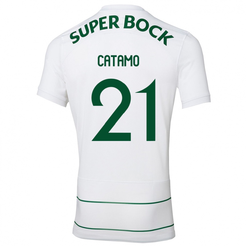 Kids Football Geny Catamo #21 White Away Jersey 2023/24 T-Shirt