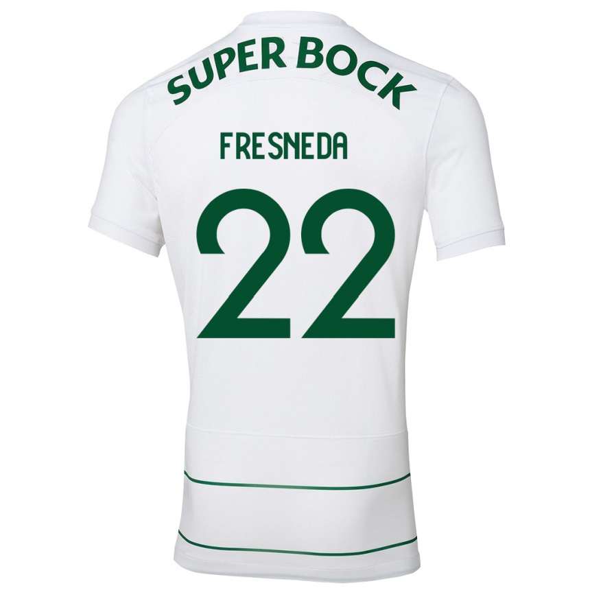 Kids Football Iván Fresneda #22 White Away Jersey 2023/24 T-Shirt