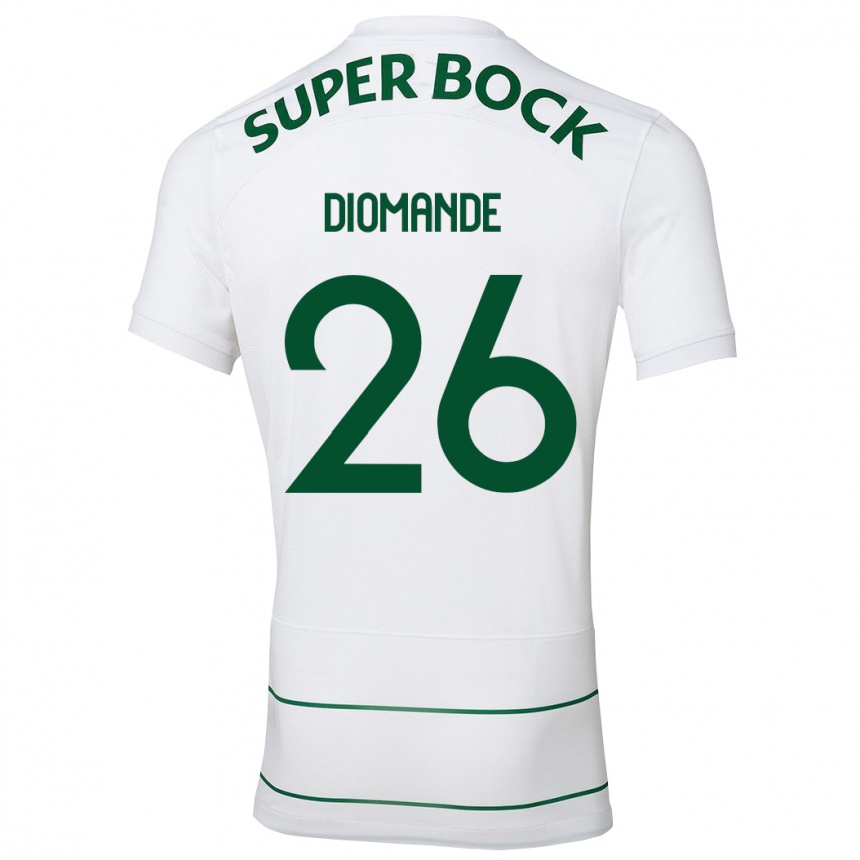 Kids Football Ousmane Diomande #26 White Away Jersey 2023/24 T-Shirt
