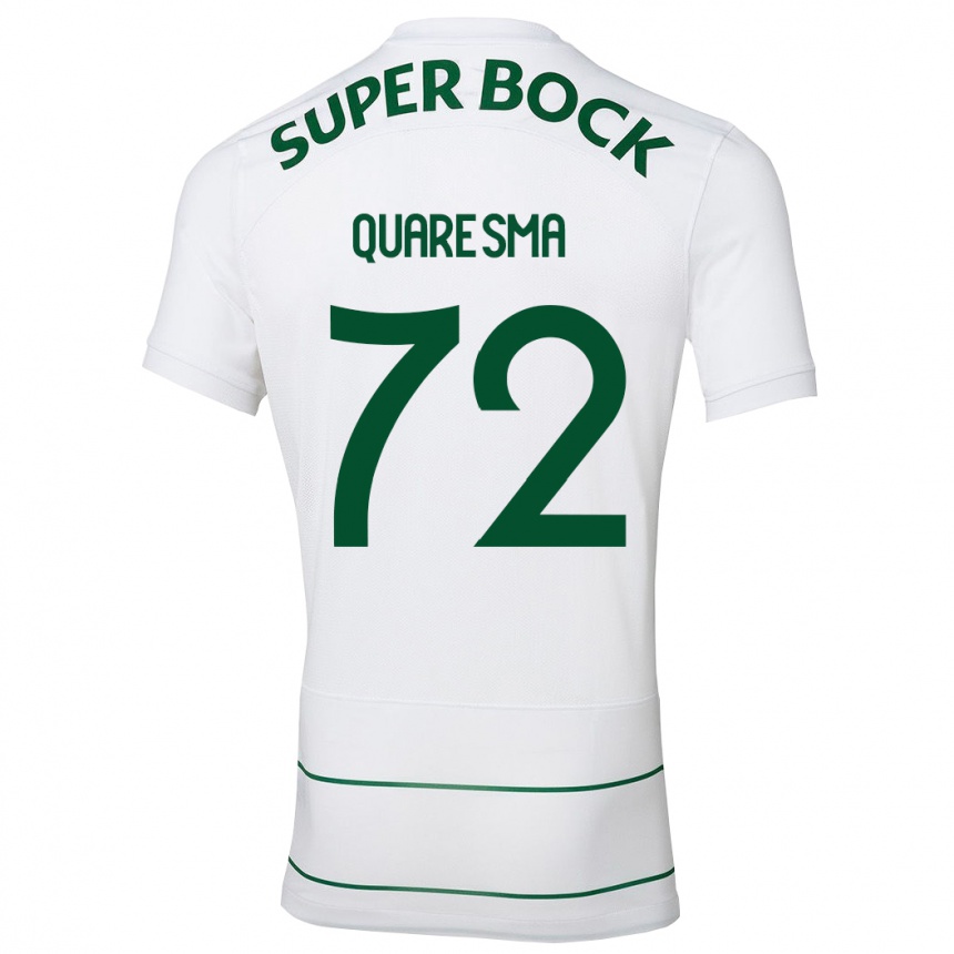 Kids Football Eduardo Quaresma #72 White Away Jersey 2023/24 T-Shirt