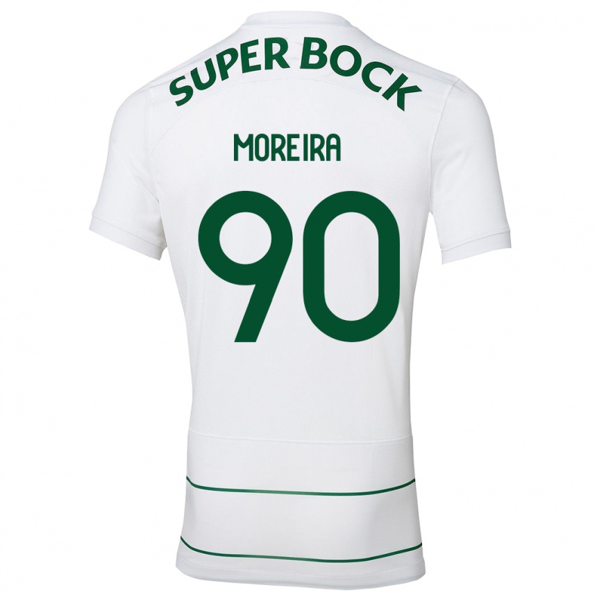 Kids Football Afonso Moreira #90 White Away Jersey 2023/24 T-Shirt