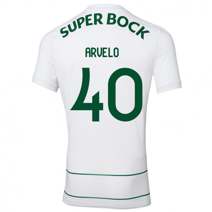 Kids Football Adam Arvelo #40 White Away Jersey 2023/24 T-Shirt