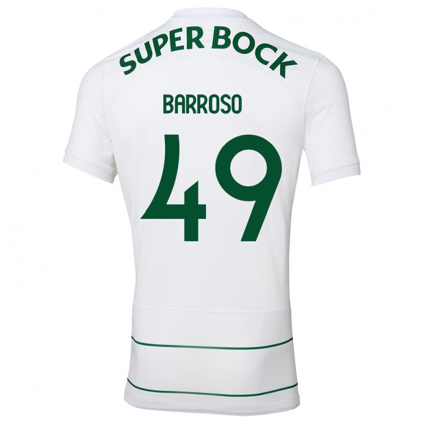 Kids Football Leonardo Barroso #49 White Away Jersey 2023/24 T-Shirt