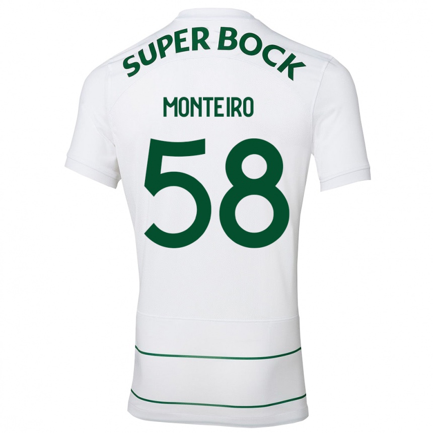 Kids Football David Monteiro #58 White Away Jersey 2023/24 T-Shirt