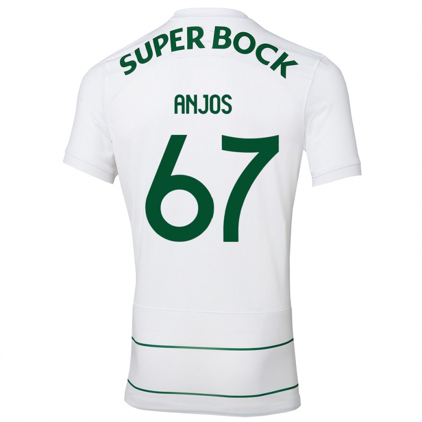 Kids Football Lucas Anjos #67 White Away Jersey 2023/24 T-Shirt