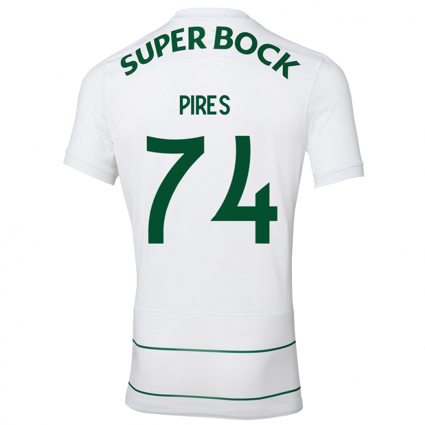 Kids Football Guilherme Pires #74 White Away Jersey 2023/24 T-Shirt