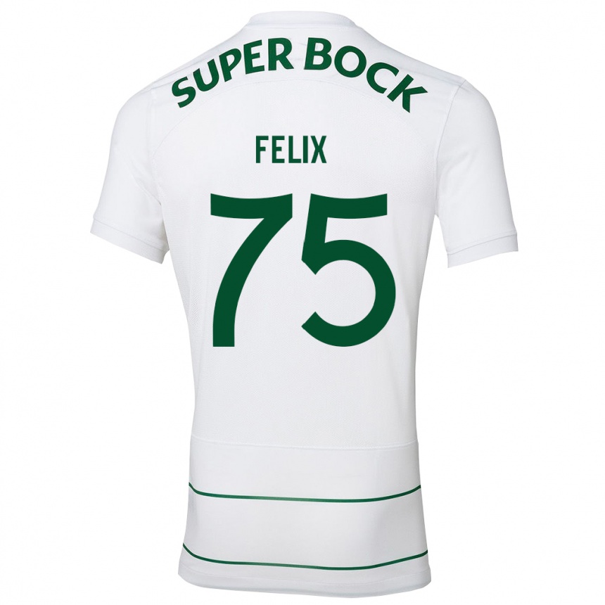 Kids Football Vando Félix #75 White Away Jersey 2023/24 T-Shirt