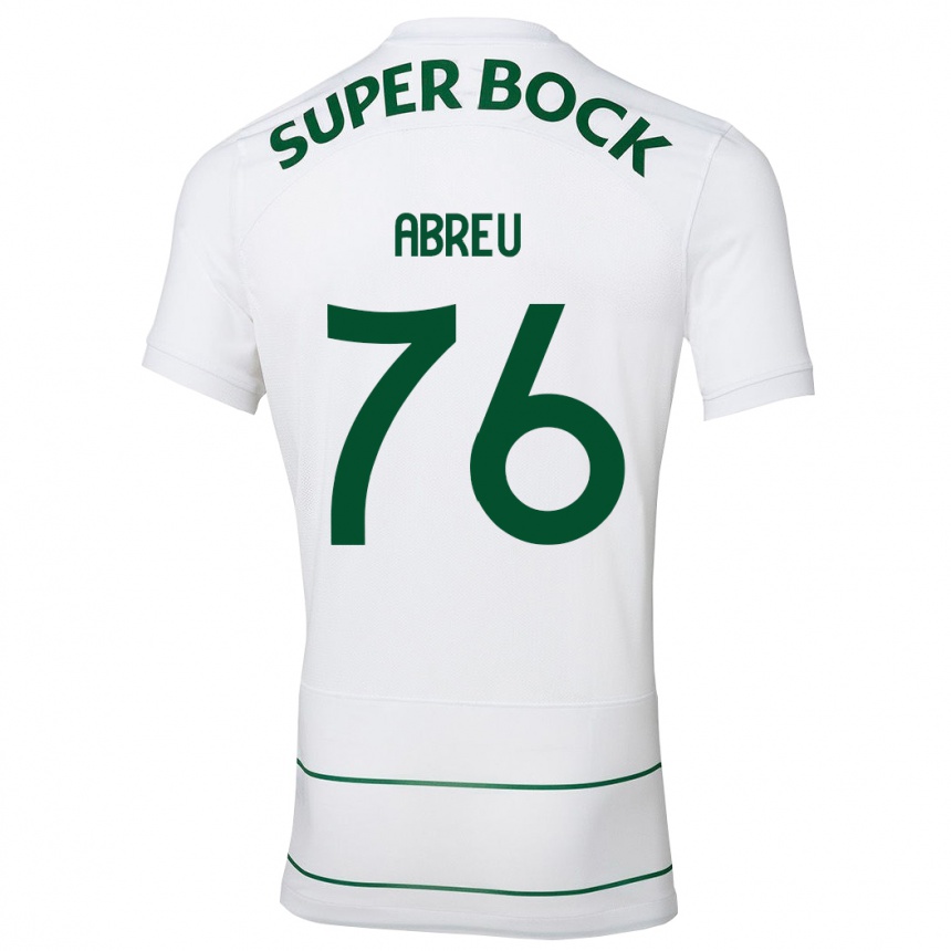 Kids Football Diogo Abreu #76 White Away Jersey 2023/24 T-Shirt