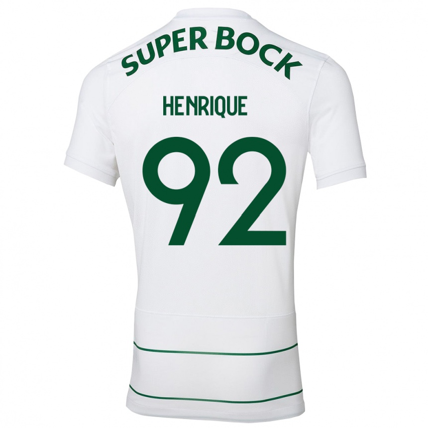 Kids Football Eduardo Henrique #92 White Away Jersey 2023/24 T-Shirt